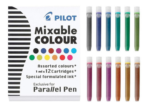Cartuchos De Tinta De Colores Para Pluma Parallel, 2 Pzs