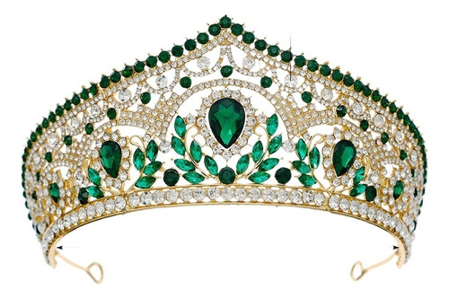 Corona De Tiara De Cristal De Lujo Elegante De 5 Colores