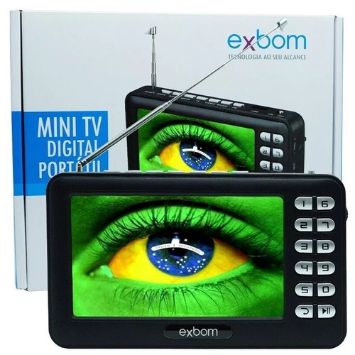 Mini Tv Digital Portatil 4.3 Com Radio Fm Usb Cartao Sd Fone