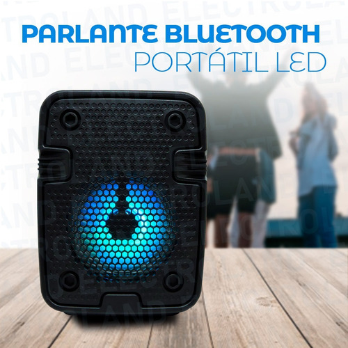 Imagen 7 de 10 de Parlante Bluetooth Portátil Led Inalámbrico Usb Recargable