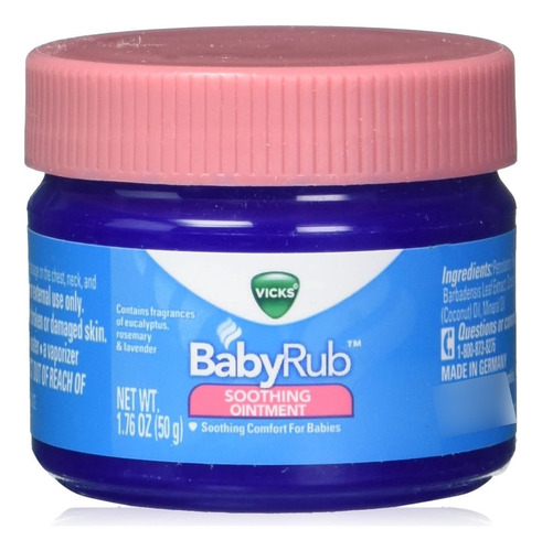 Vicks Babyrub Ungüento Calmante Para Pecho, Cuello Y Espal.