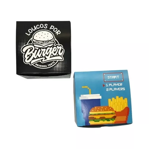 Caixa de Hamburguer Artesanal Linha Black (50 unidades) - Olimax