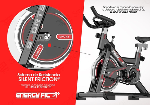 Imagen 2 de 10 de Bicicleta Fija Spinning Profesional Gym 8 Niveles 28 Kgs