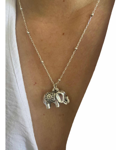 Collar Elefante Plata 925