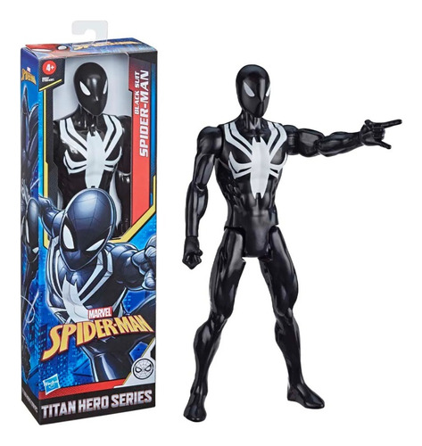 Muñeco De Marvel spiderman Traje Negro 30cm