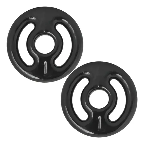 Par De Anilhas Emborrachadas 1kg P/ Musculação Preto Kit Anilhas De Academia