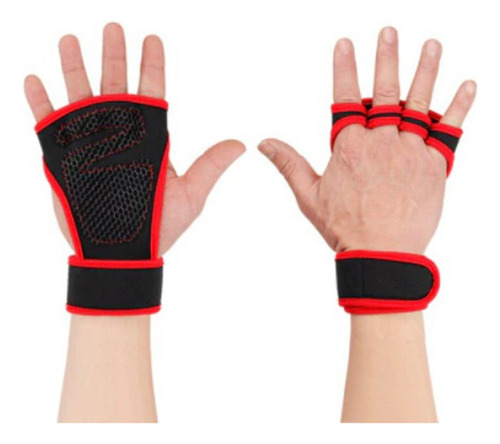 Guantes De Garra Rojo Para Levantamiento De Pesas, Barras