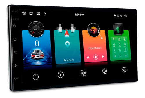 Central Multimidia 2 Din 7 Pol Android Esp Bt Usb Gps Wifi