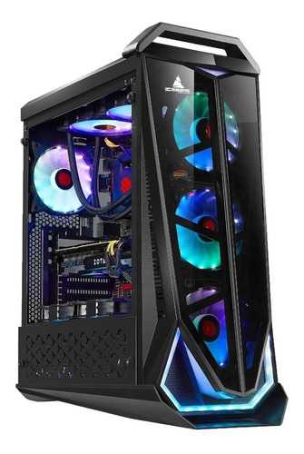 Chasis Gabinete Iceberg Crystal Max - 4 Fans + Tira M-rgb