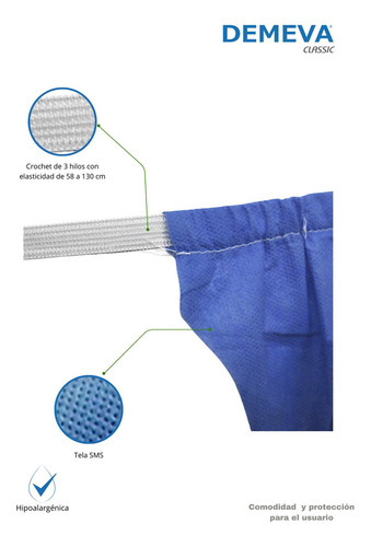 Tanga Desechable Para Spa Con Elástico Demeva 10 Pz Fragancia Azul