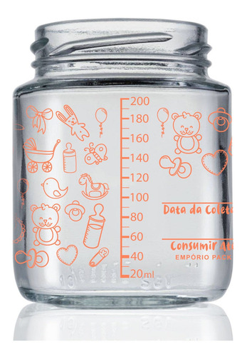 Imagem 9 de 9 de 12 Potes De Vidro Armazenar Leite Materno, Graduação 200ml