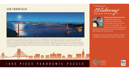 Imagen 2 de 3 de Rompecabezas Panorámico - San Francisco California