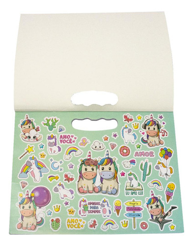 Livro-pad Colorir & Atividades: Unicórnios