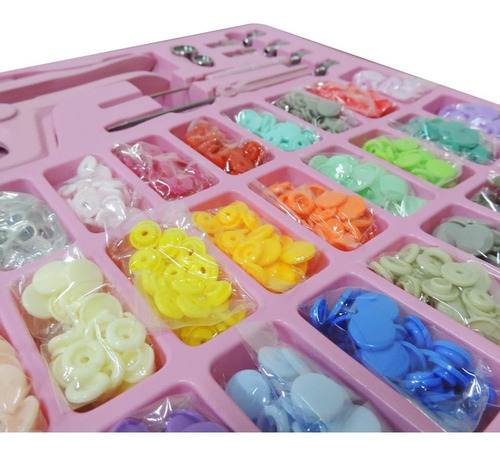 Imagem 5 de 7 de Kit Alicate De Pressão 3 Em 1 Com 250 Botões De Plástico