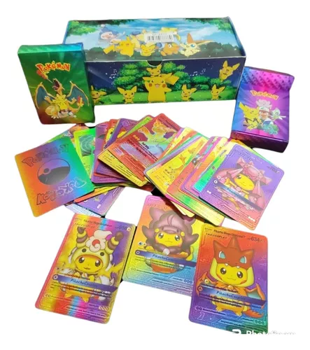 Kit 100 Cartas Pokemon Aliados Gx Vmax V Shiny