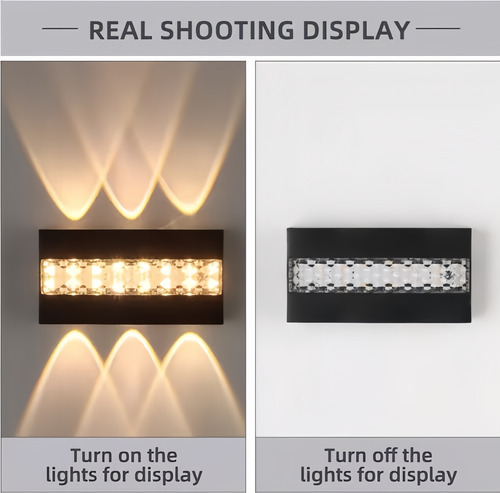 Apliques De Pared Modernos Led Para Exteriores Jardín Cálida