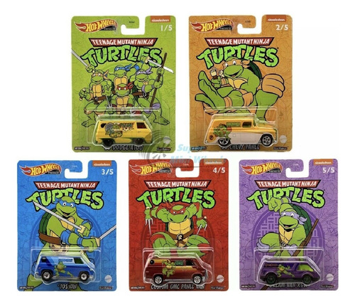 Hot Wheels Premium Teenage Mutant Ninja Turtles Set 5 Minis