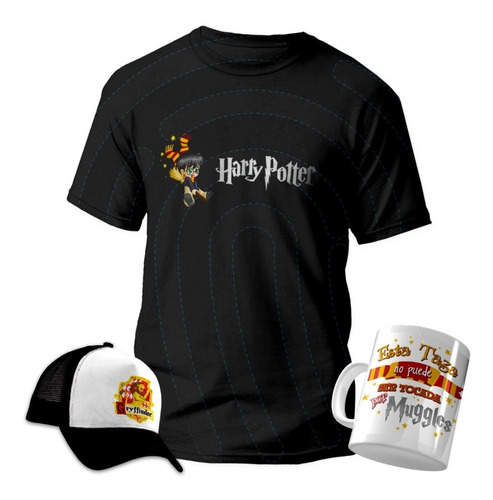 Polera + Tazón + Jockey Harry Potter , Pack  Niños