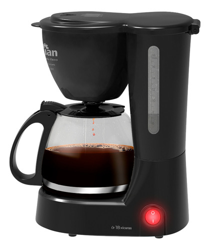 Cafeteira Elétrica 18 Xícaras 650w Preta Cf102 - Kian