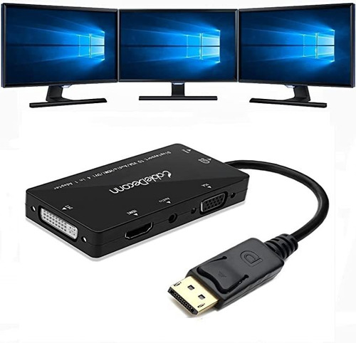 Cabledeconn 4 En 1 Displayport A Hdmi/dvi/vga P Cable Adapt.