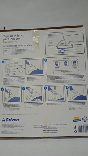 Imagen 3 de 3 de Asiento Y Tapa Para W.c Blanca Griven