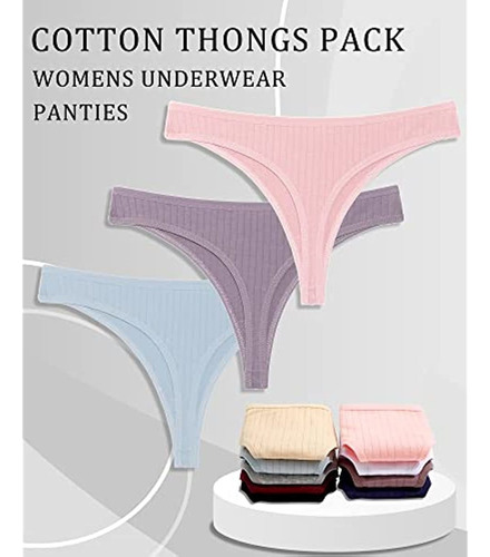 Pack De 6 Tangas De Algodón Para Mujer De Finetoo