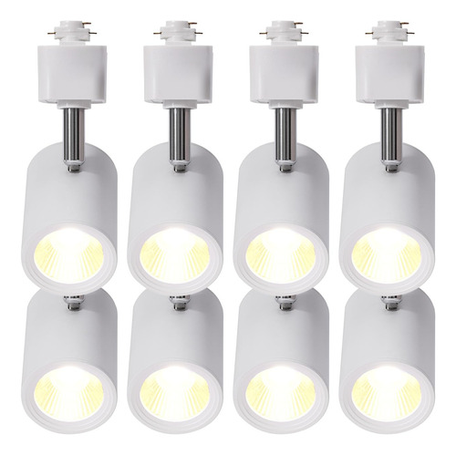 Cabezales De Luz Led De Pista De 12w Regulables Blanco Cál