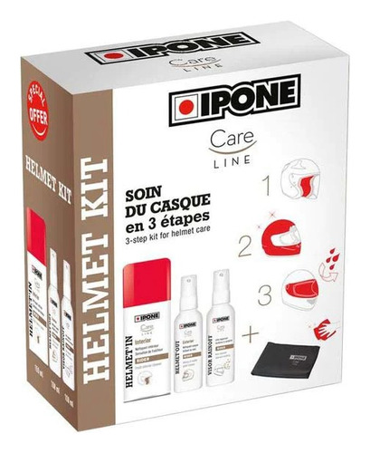 Kit De Limpeza Para Cascos, Marca Ipone 