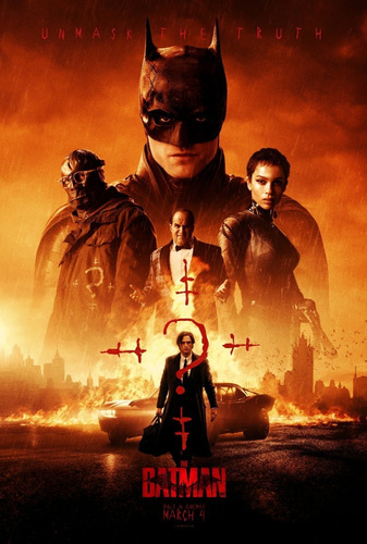 Póster The Batman Catwoman Penguin Riddler Bruce Wayne Dc