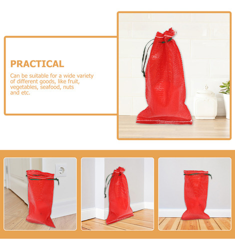 Bolsas De Cebolla De Malla Con Cordón Reutilizables, 50 Piez