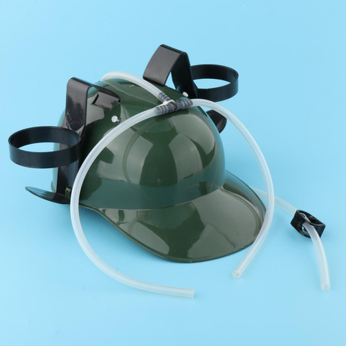 Casco Para Beber Ajustable Con Soporte Para Latas De Paja