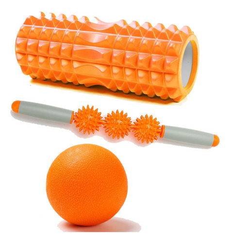 Balón De Masaje Foam Axis Yoga Fascia Stick De 33 Cm