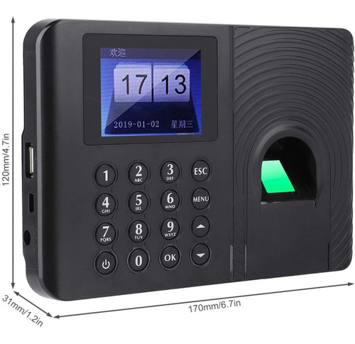 Imagen 8 de 9 de Reloj Biométrico Control De Asistencia Huella En Español