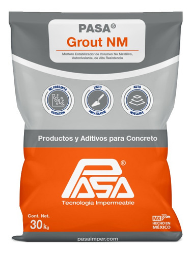 Pasa Gorut Nm 30kg  - Mortero Alta Resistencia 571kg/cm2