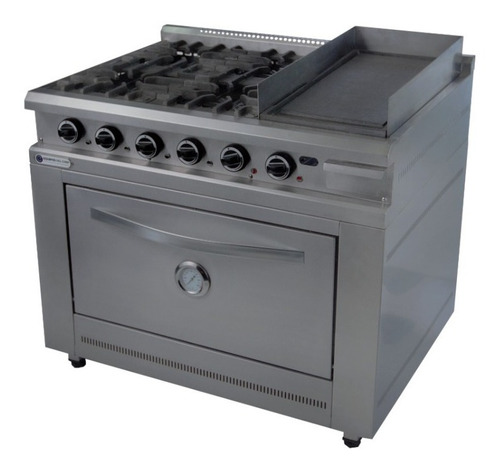 Cocina Industrial Equipos Del Chef H320 4 Hornallas Plancha