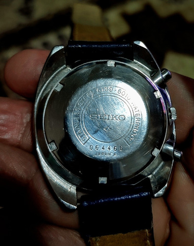 Seiko 6139 Crono Electric Blue Mostrador Azul Metalico