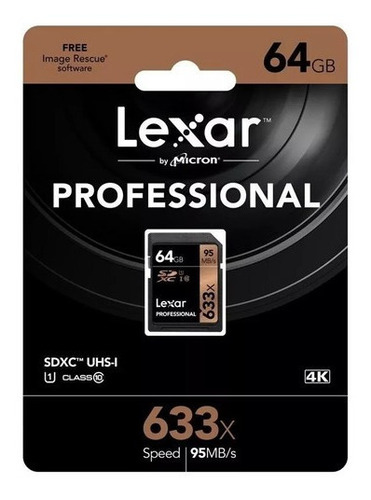 Cartao De Memoria Lexar  64 Gb  Profissional  Disponivel