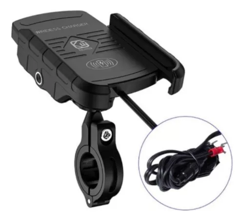 Suporte Celular Moto Gps Bmw 2 Em 1 - Sem Fio Indução E Usb