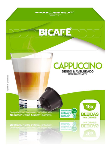 Kit 16 Caps Dolce Gusto Cappuccino Cápsula Bicafé