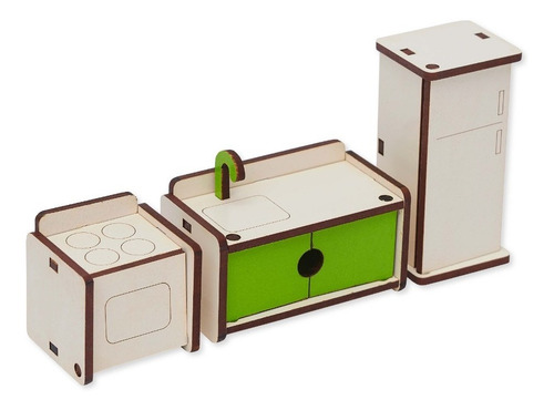 Kit De 5 Muebles Para Casita Muñecas Infantil Niños