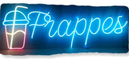 Letrero Frappes Neon Led  En Impresion 3d