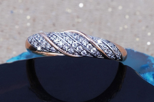 Imagen 2 de 9 de Anillo Compromiso Oro 18k Lujo Exquisito Fino Regalo Dama