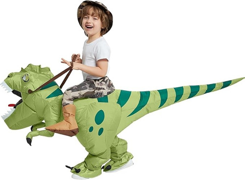 Disfraz Inflable De Dinosaurio Para Niños, Montar En T Rex