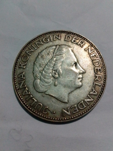 Imagen 1 de 2 de Moneda De Plata De Colección Holandesa 2 1/2 Gulden