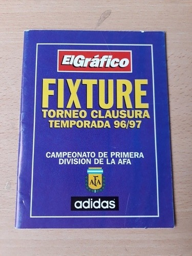 Fixture Torneo Clausura 96/97 El Grafico Tipo Librito Excele