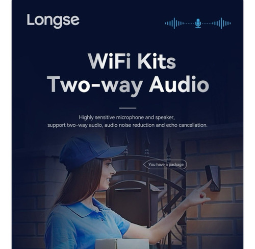 Kit Camaras Wifi 4ch Full Color 5mp + Audio+ Alarma Longse