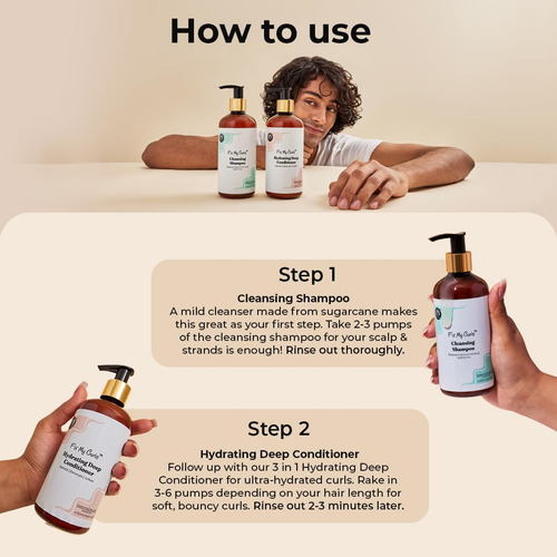 Shampoo De Limpeza E Condicionamento Fix My Curls Para O Ros