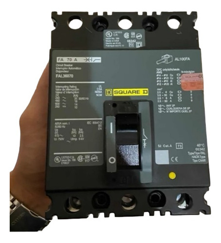Interruptor Termomagnetico 3x70a Square D Fal36070 Nuevo