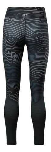 Leggings Running Reebok Running Aop Negro Mujer Ha0997