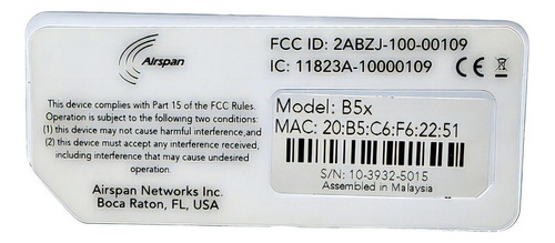 Radio GPS PTP Backhaul Mimosa B5x de 4,9 a 6,4 GHz y 1,5 Gbps
